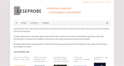 Desktop Screenshot of buecher-leseprobe.de