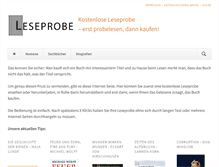 Tablet Screenshot of buecher-leseprobe.de